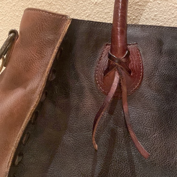 Bed Stu Dark Brown Leather Tote Bag - Picture 10 of 16